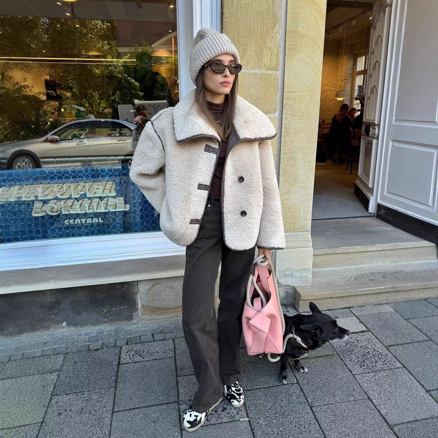 Damen Teddyjacke Kuschelig Norvielle