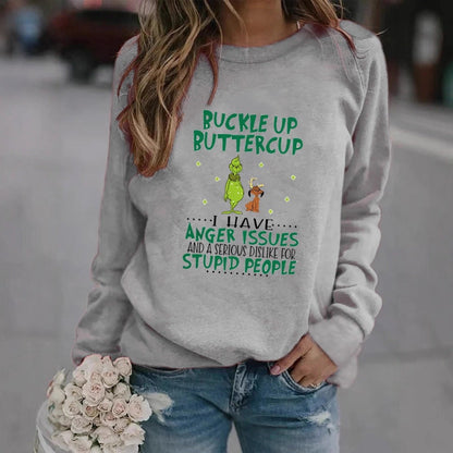 Damen Sweatshirt Humorvolles Design Norvielle