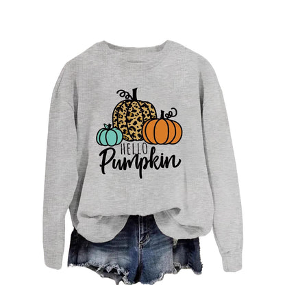 Damen Sweatshirt Herbstmotiv Lässiger Schnitt Norvielle