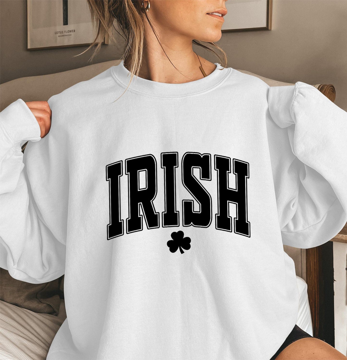 Damen Sweatshirt Irisches Design Baumwolle Norvielle