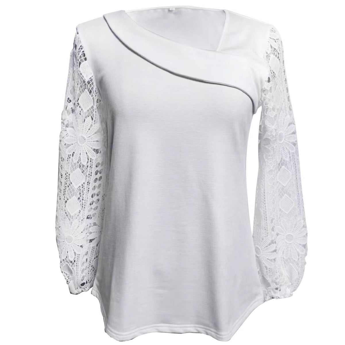 Damen Bluse Spitzeneinsätze Eleganter Schnitt Norvielle - Norvielle