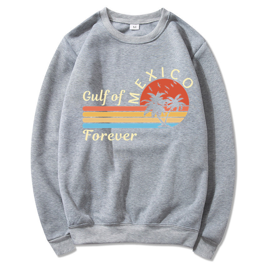 Damen Sweatshirt Tropisches Grafikdesign Baumwolle Modern