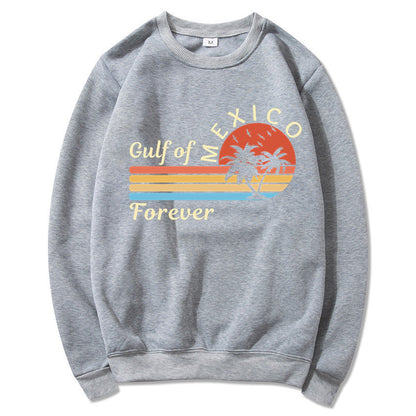 Damen Sweatshirt Tropisches Grafikdesign Baumwolle Modern