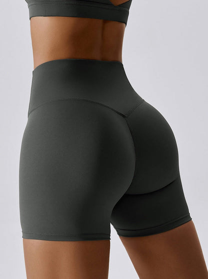 Liya Damen High-Waist Sport-Shorts Nahtlos