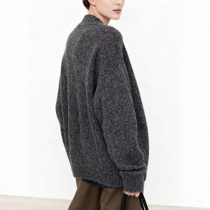 Damen Strickpullover V-Ausschnitt Lässiger Schnitt Norvielle
