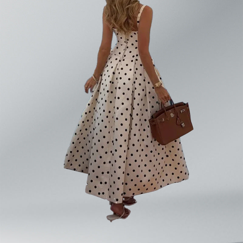 Damen Maxi-Kleid Polka-Dots Norvielle
