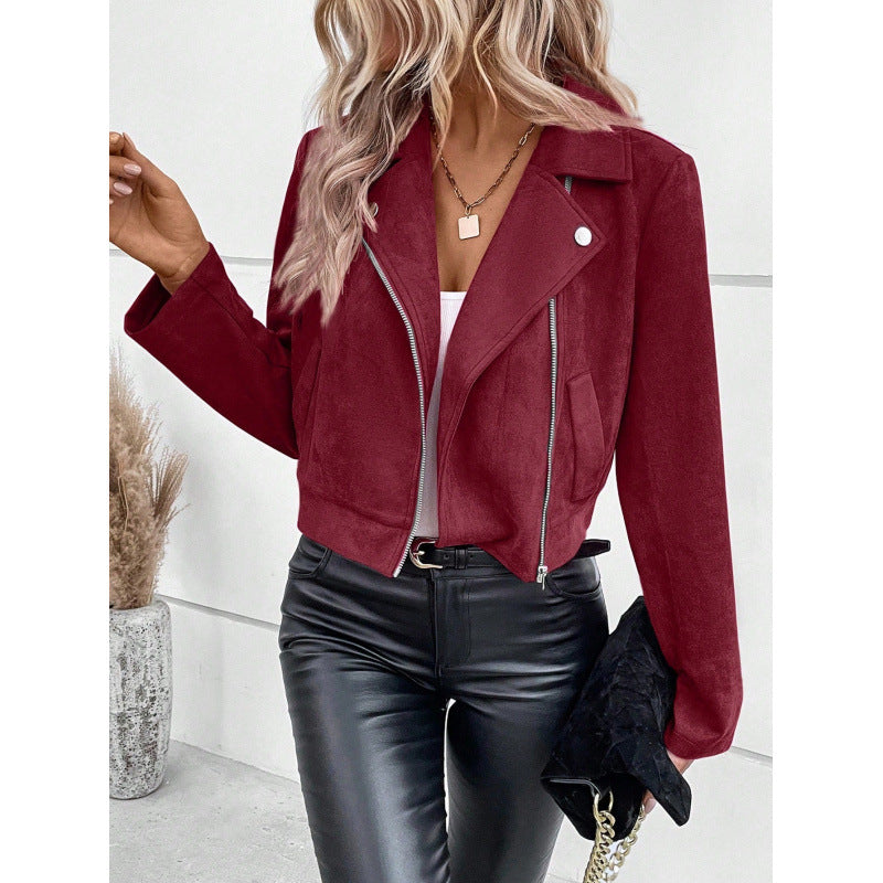 Damen Wildlederjacke Kurz Norvielle