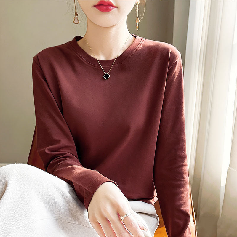 Damen Langarmshirt Rundhals Norvielle