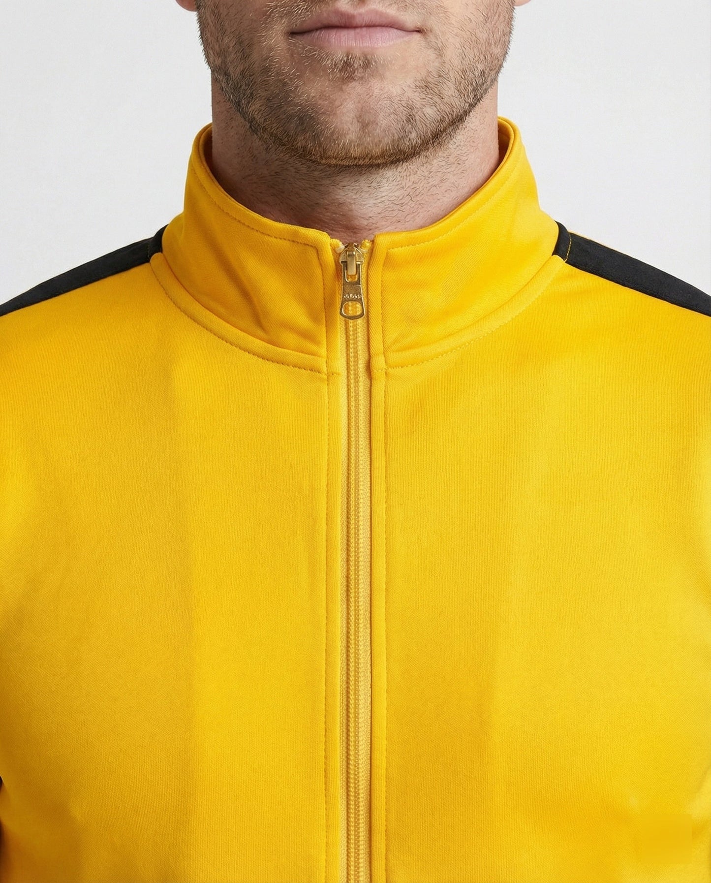 Herren Slimfit Trainingsanzug Stehkragen