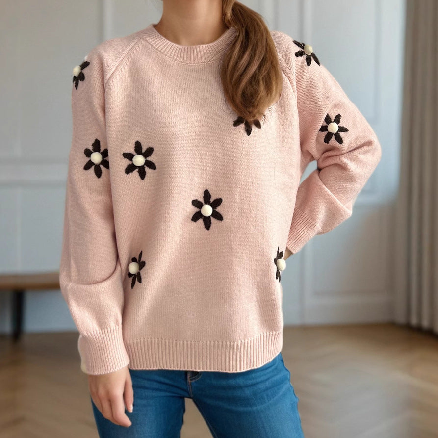Damen Pullover Floral Lässiger Schnitt - Norvielle