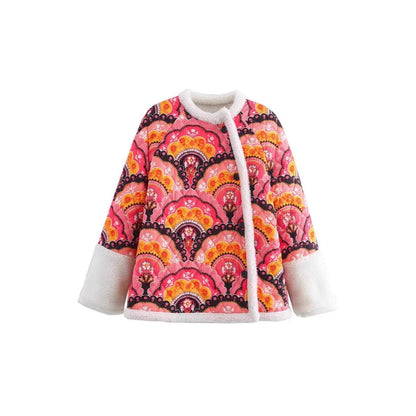 Damen Steppjacke Floralmuster Kuscheliges Innenfutter Norvielle - Norvielle