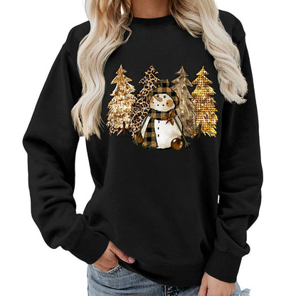Damen Sweatshirt Schneemann-Design Weich Norvielle