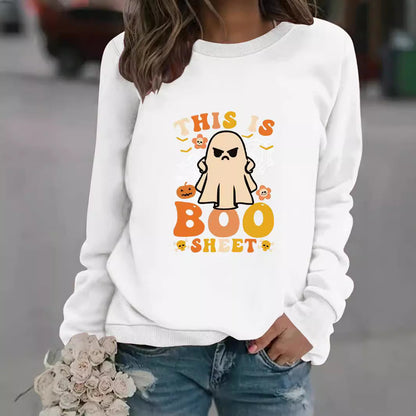 Damen Sweatshirt Herbstlich Geist-Print Lässig Norvielle