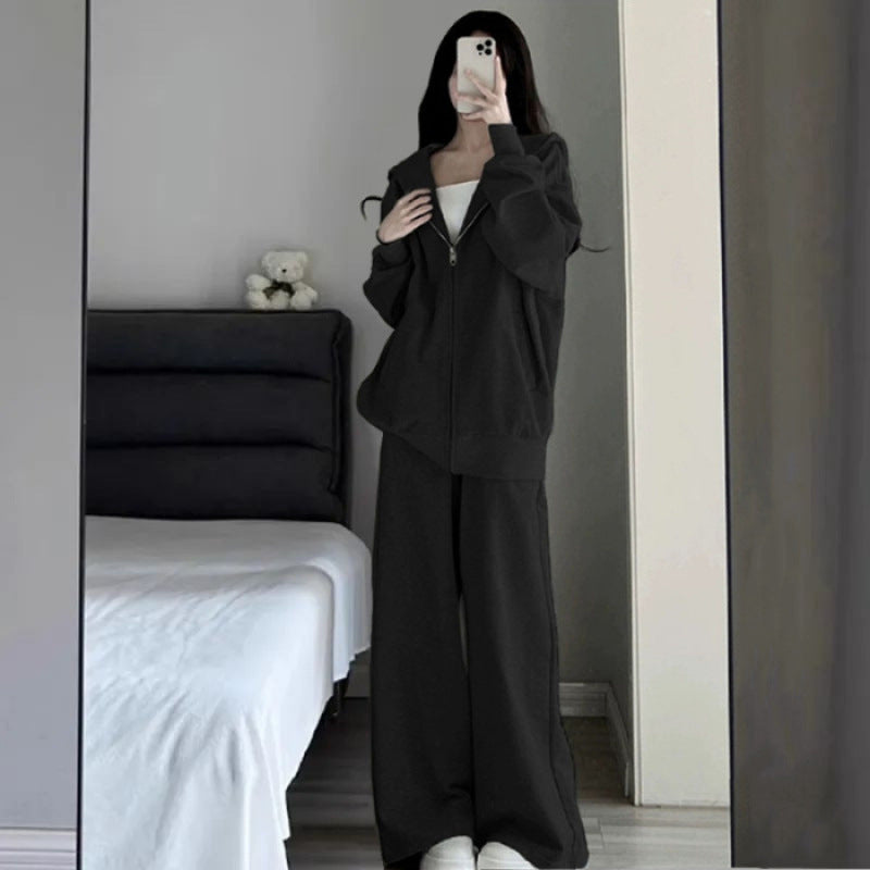 Damen Oversized Sportanzug Kapuze Taschen Norvielle