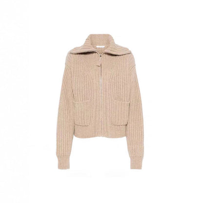 Damen Grobstrickpullover Hochkragen Mit Taschen Norvielle
