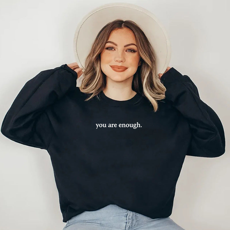 Damen Sweatshirt Inspirierendes Motiv Baumwolle Bequem Grau