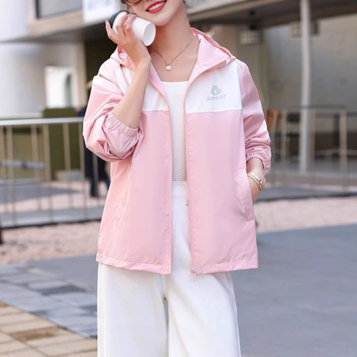 Damen Leichte Übergangsjacke mit Kapuze Norvielle