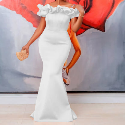 Damen Wickelkleid Voluminöser Kragen Norvielle