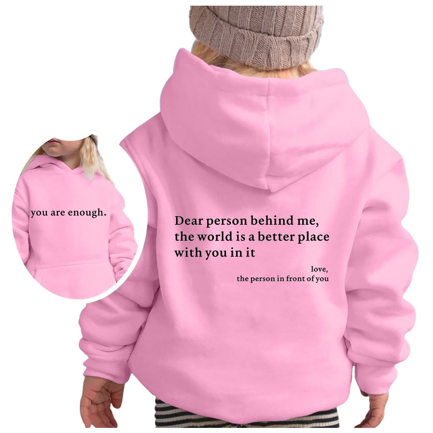 Damen Kapuzenpullover Lässiger Schnitt Motivierender Schriftzug