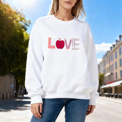 Damen Sweatshirt Kreatives Love-Motiv Norvielle