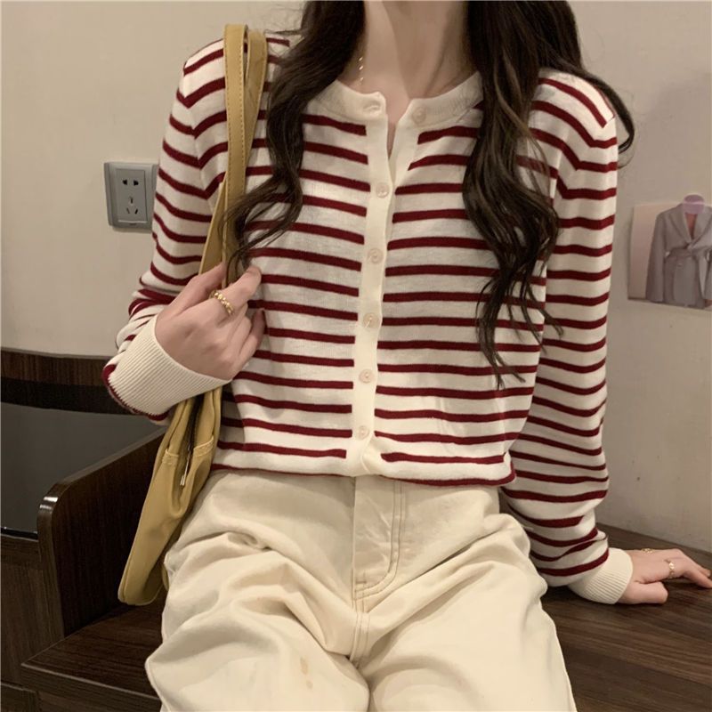 Damen Strickpullover Langärmlig Knopfverschluss Norvielle - Norvielle