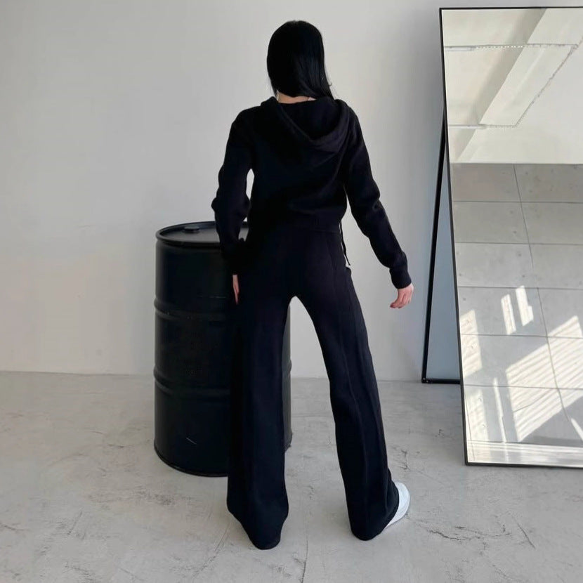 Damen Fleece-Jumpsuit Bequem Kapuze Reißverschluss Norvielle