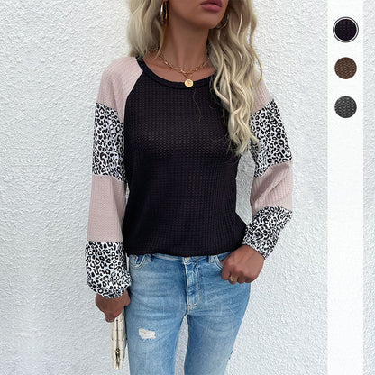 Damen Oberteil Tierdruck Puffärmel Elegantes Design Norvielle - Norvielle