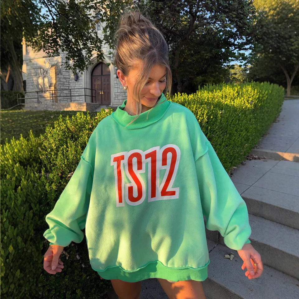 Damen Oversized Sweatshirt Grafikdruck Norvielle - Norvielle