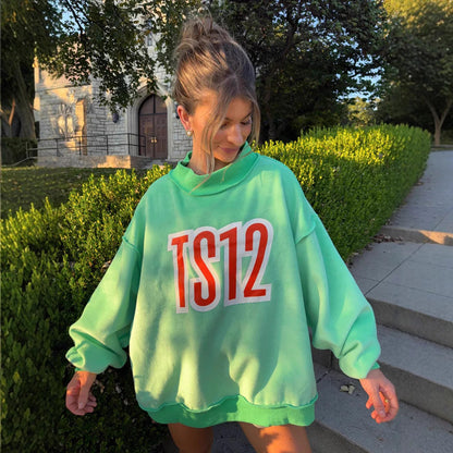 Damen Oversized Sweatshirt Grafikdruck Norvielle - Norvielle