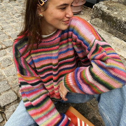 Damen Pullover Gestrickt Farbverlauf Norvielle - Norvielle
