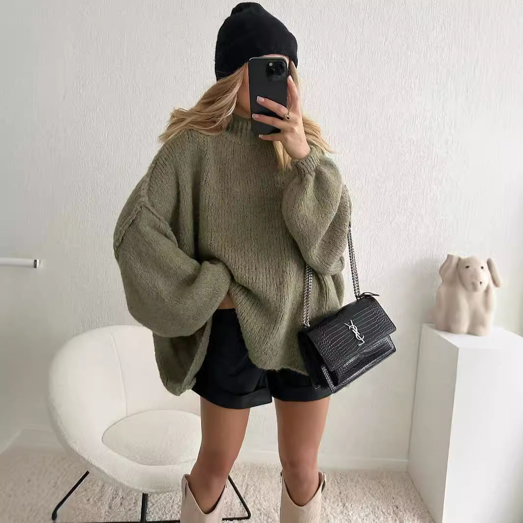 Damen Oversized Strickpullover Gemütlich Modern Norvielle - Norvielle