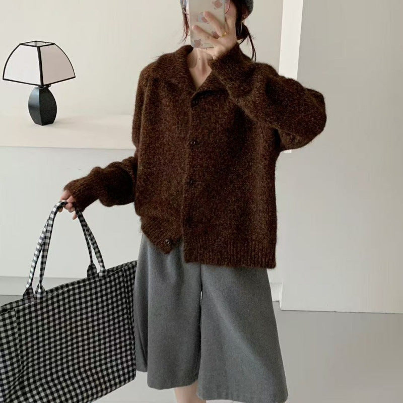 Damen Strickjacke Kuschelig Lässiger Schnitt Norvielle