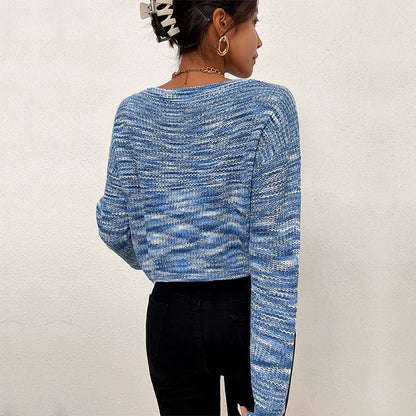 Damen Strickpullover Oversized Asymmetrisch Norvielle