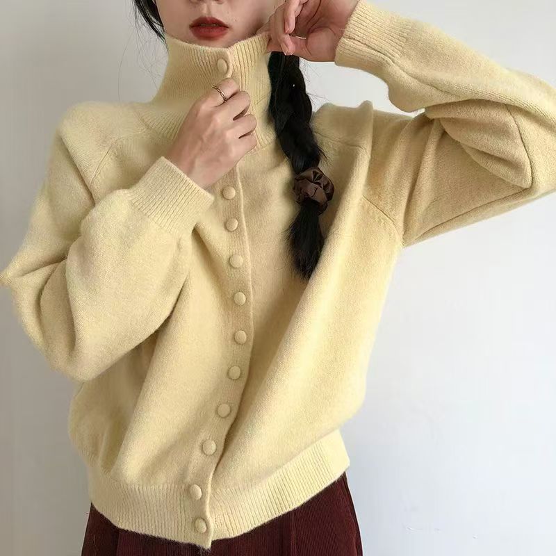 Damen Strickjacke Norvielle Hochknöpfe