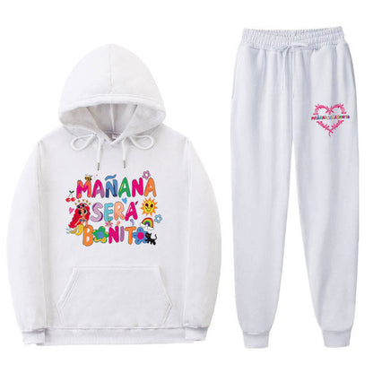 Damen Sweatshirt Jogginghose Set Bunt Norvielle