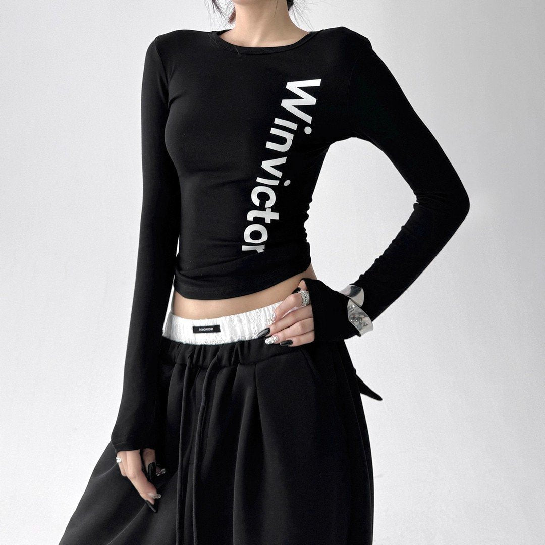 Damen langärmliges Statement-Shirt Norvielle - Norvielle
