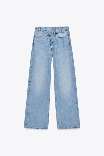 Weite Damenjeans High-Waist-Schnitt Modern - Norvielle