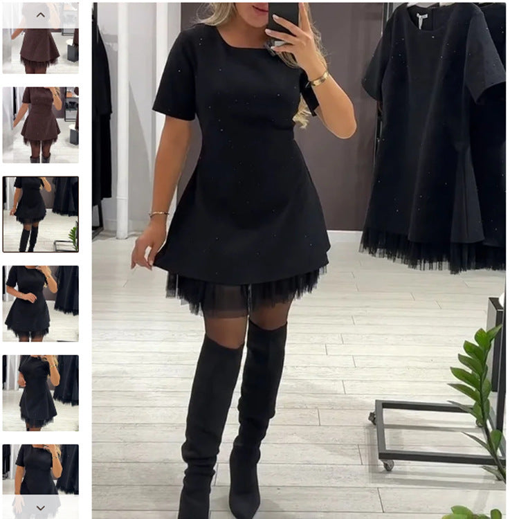 Damenkleid mit Tüllsaum Elegantes es Abendkleid