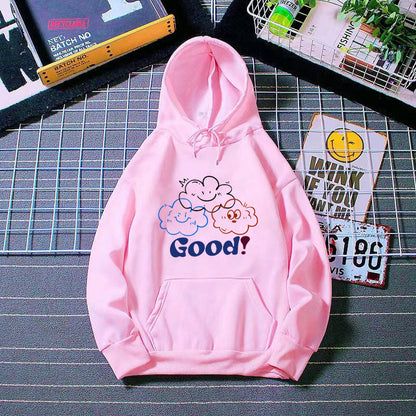 Damen Kapuzenpullover Cartoon-Motiv Bequem Norvielle