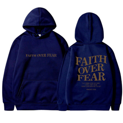 Damen Hoodie Bequem Inspirierender Schriftzug Grau