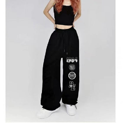Damen Freizeithose Weite Passform Grafikdetails