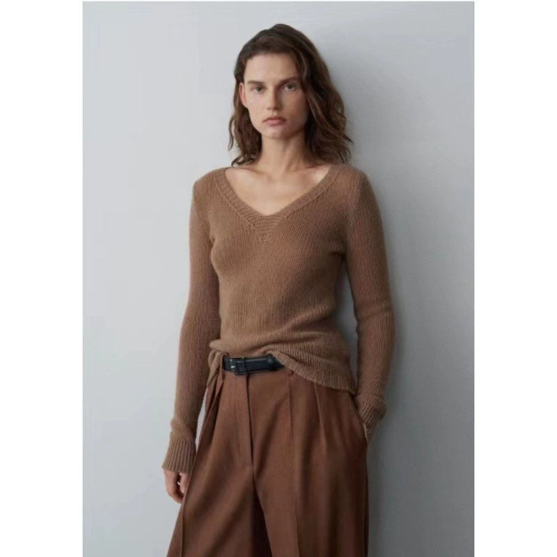 Damen Pullover V-Ausschnitt Kuschelfleece Norvielle - Norvielle