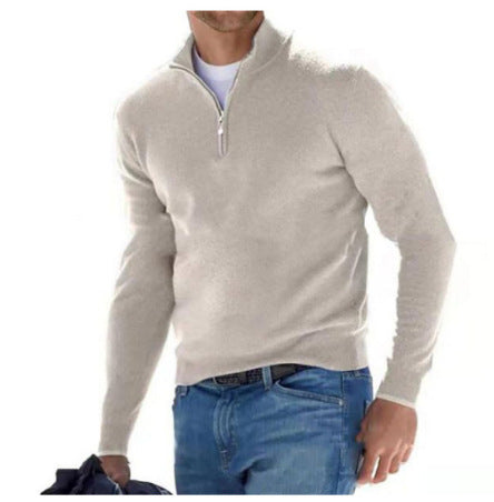Herren Pullover Halb-Reißverschluss Stilvoll