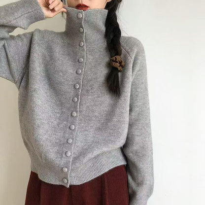 Damen Strickjacke Norvielle Hochknöpfe