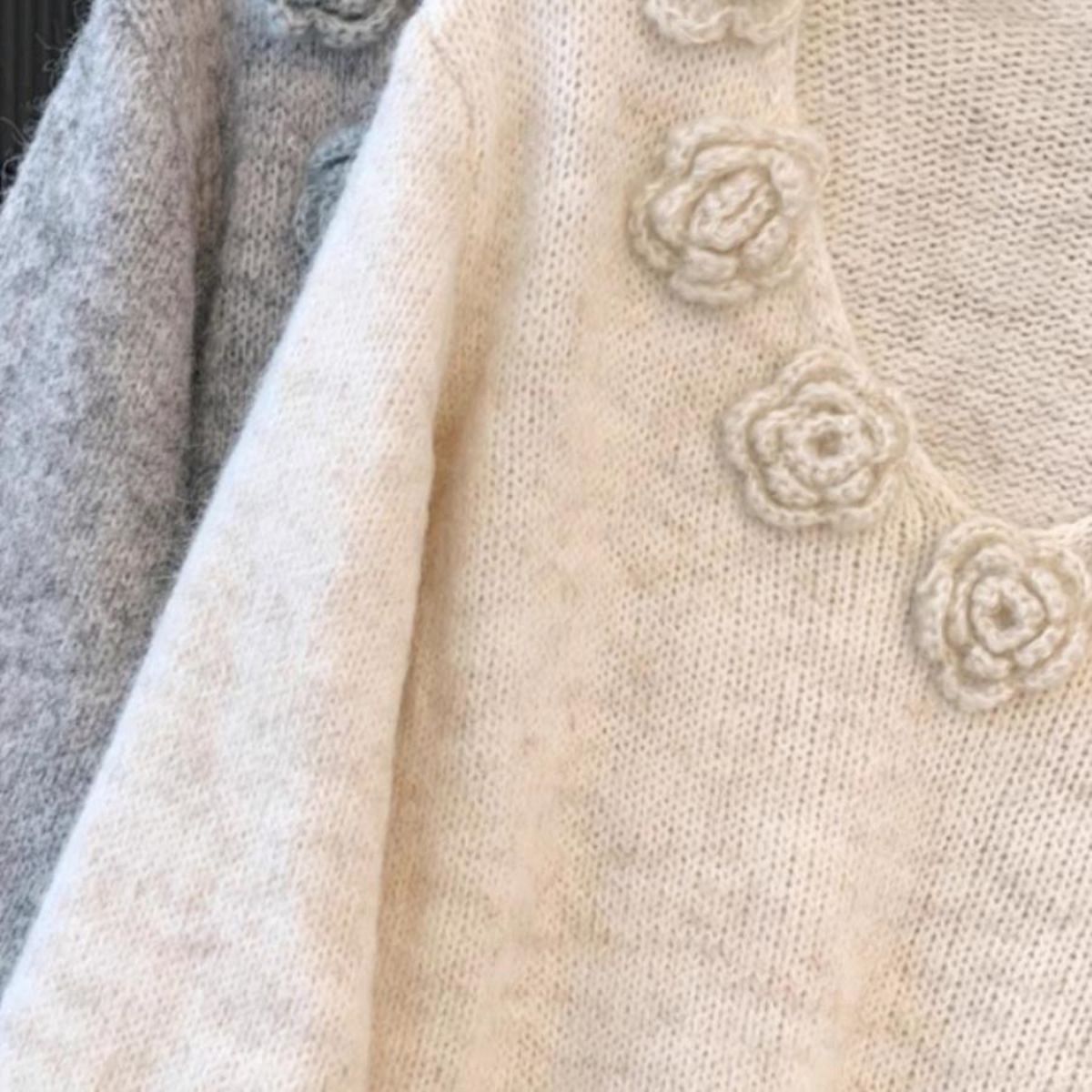 Damen Strickpullover Floral Norvielle