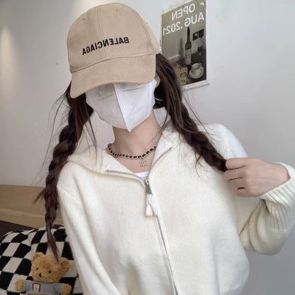 Damen Strickjacke mit Kapuze und Reißverschluss Norvielle