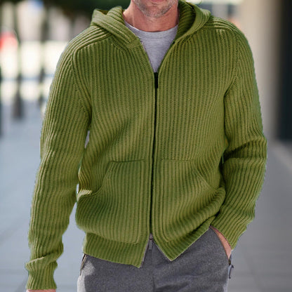 Herren Strickjacke Kapuze Praktische Taschen Bequem - Norvielle