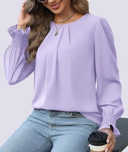 Damen Bluse Puffärmel Norvielle Elegantes Design