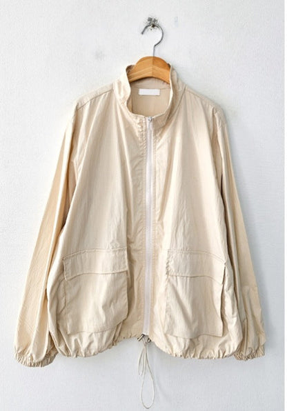 Damen Übergangsjacke Voluminöse Ärmel Praktische Taschen Norvielle