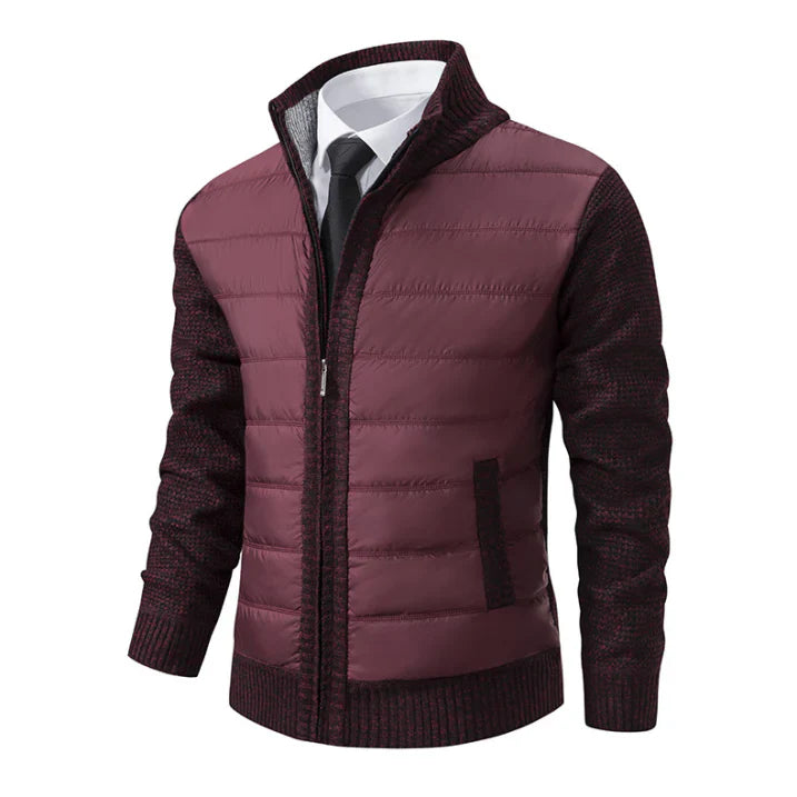 Herren Steppjacke Langarm Steppung Schwarz - Norvielle